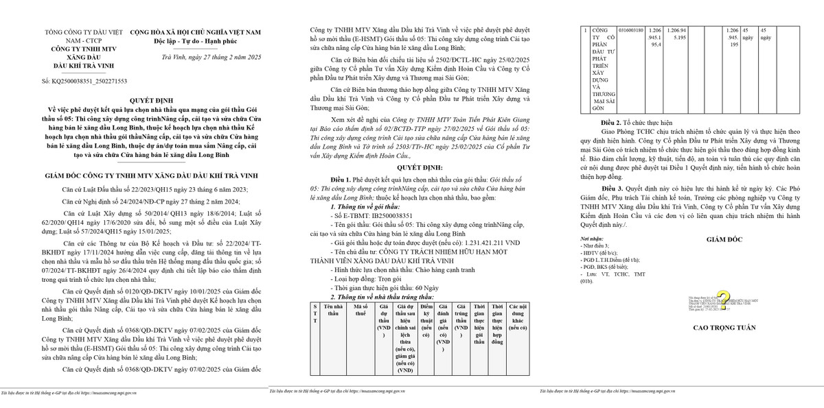 Trà Vinh: Ai thi công gói thầu sửa chữa cửa hàng bán lẻ xăng dầu số 1? - Hình 5 Tra Vinh: Ai thi cong goi thau sua chua cua hang ban le xang dau so 1?-Hinh-5