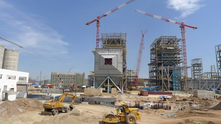 Một phần công trường xây dựng tổ hợp gang thép Formosa Hà Tĩnh (Ảnh Tiền Phong).