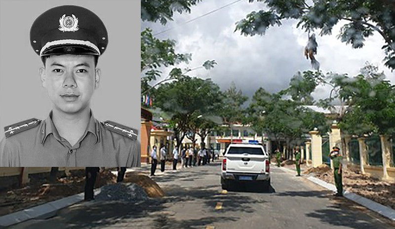 Chien si cong an hy sinh giua mua dich vi su binh yen cua dan