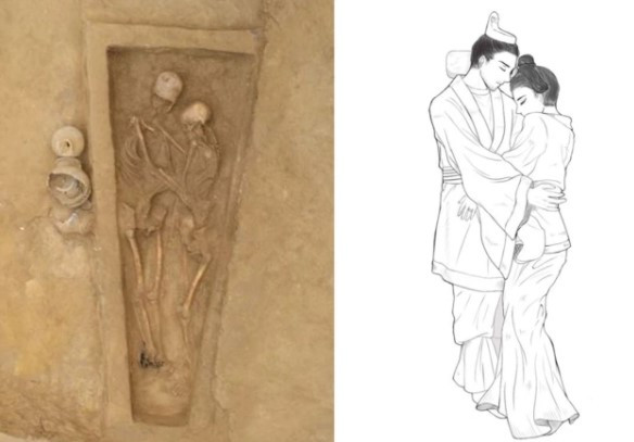 Trong khi đó, người đàn ông cao khoảng 1,61m và tử vong khi khoảng 29 - 35 tuổi. Trên thi hài người này có một số vết thương như gãy tay, cụt một phần ngón tay ở bàn tay phải.