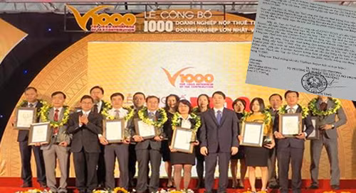 Tổng cục Thuế yêu cầu đơn vị tổ chức V1000 gỡ bỏ hoàn toàn thông tin liên quan đến cơ quan này trong các tài liệu liên quan đến sự kiện. Ảnh: VTC News.