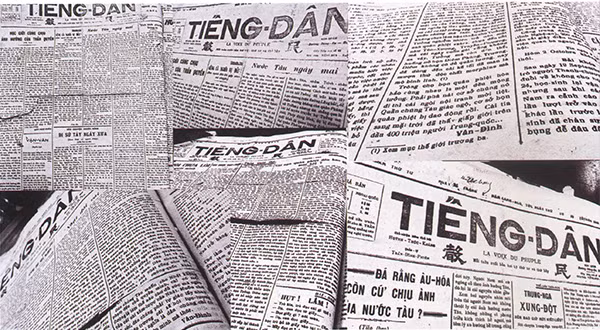 Một số bài báo của Võ Nguyên Giáp với bút danh Hải Thanh, Vân Đình trên báo "Tiếng Dân" (1929 - 1930).