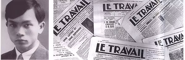 Vừa học trường Luật, vừa dạy học, Võ Nguyên Giáp vừa viết bài cho các báo "Le Travail", "Notre Voix"...