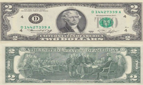 Có nhiều điều thú vị về tờ tiền 2 USD.