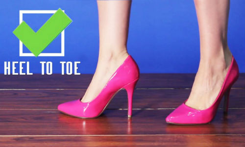 Đi giày cao gót đúng cách.
