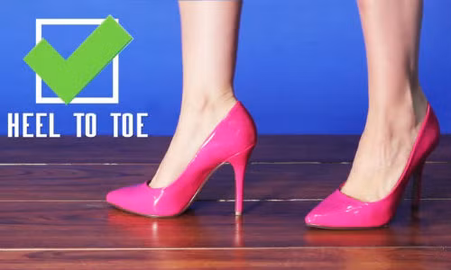 Đi giày cao gót đúng cách.