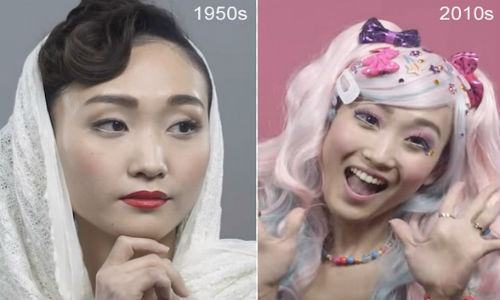 Vẻ đẹp phụ nữ Nhật Bản 100 năm qua có nhiều thay đổi.