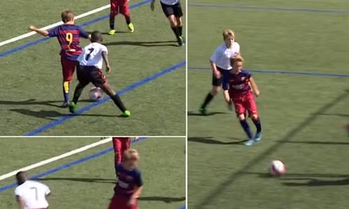 Sergi Oriol kiểm soát bóng, xoay người và sút bóng hiểm hóc qua thủ môn.