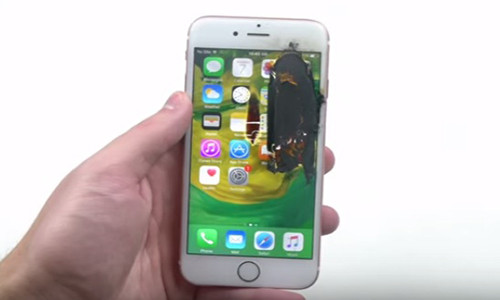 iPhone 6S sau khi bị làm nóng cháy.