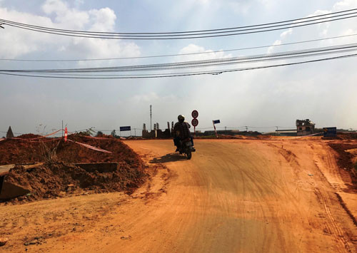 Đường vào BXMĐ mới thời điểm ngày 12/12