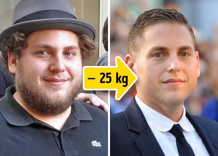 Jonah Hill luôn phải khổ sở để chống chọi với cân nặng của mình. Lúc mới tham gia nghệ thuật với vai trò diễn viên kịch, Jonah có một cơ thể cân đối và khoẻ mạnh. Tuy nhiên, theo thời gian, cân nặng của anh ngày một tăng, mãi đến khi tham gia bộ phim Jump Street, người hâm mộ mới thấy một Jonah có vẻ cân đối bởi anh đã giảm được 25 kg.