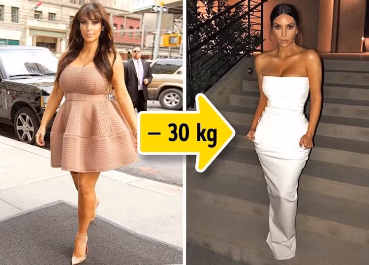 Trong lần mang thai thứ 2 của mình, Kim Kardashian không giấu nổi nỗi lo lắng về cân nặng của mình. Cô đã tự đặt ra cho bản thân mục tiêu làm sao để sở hữu thân hình thon gọn như thời kỳ "Kim của năm 2010". Trong khoảng thời gian ngắn, cô đã thực hiện được điều đó khi giảm được 30 kg.