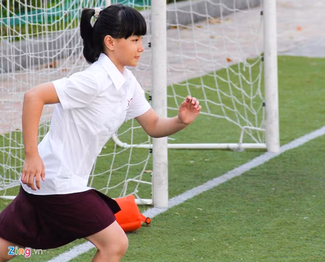 Phương khỏe khoắn trong giờ tập thể dục.