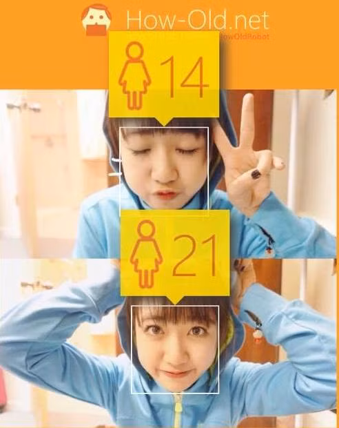 Trong lần thử nghiệm khác, nữ sinh tỏ ra bất ngờ: "Chỉ mở mắt ra là tăng thêm 7 tuổi". Quỳnh Anh khá thích thú với trào lưu này.