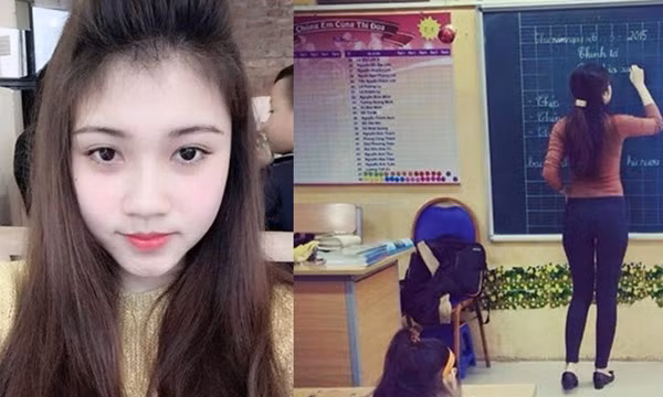 Co giao tieu hoc Ha Noi xinh nhu hoa gay bao Facebook