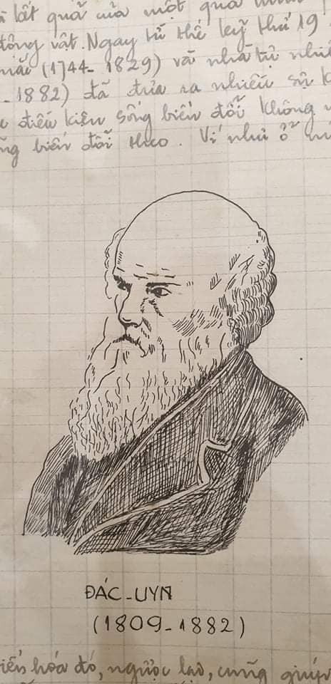 Những bức vẽ minh họa sắc nét như in mô tả các bài học có trong sách giáo khoa khiến nhiều người choáng ngợp vì sự tỉ mỉ của người vẽ.