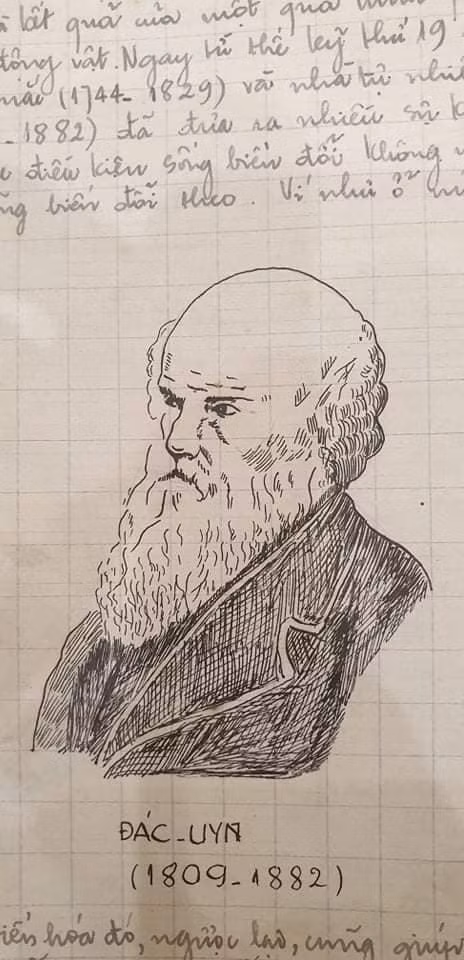 Những bức vẽ minh họa sắc nét như in mô tả các bài học có trong sách giáo khoa khiến nhiều người choáng ngợp vì sự tỉ mỉ của người vẽ.