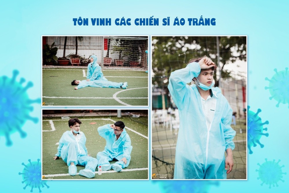 Trong tình hình dịch bệnh diễn biến phức tạp như hiện nay, những bộ ảnh với thông điệp ý nghĩa như trên như là lời động viên đáng quý đến lực lượng tuyến đầu chống dịch.