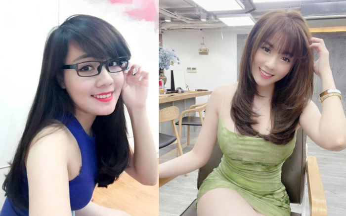 Trái ngược với gương mặt V-line, sống mũi thon gọn, gương mặt của Hà My ngày trước khá bầu bĩnh, cánh mũi hơi bè, đặc biệt vóc dáng có phần chưa “nảy nở” vòng nào ra vòng nấy.