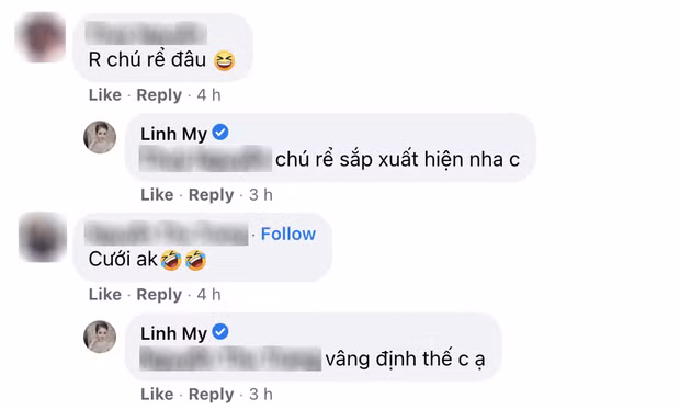 Bên dưới bức ảnh, nhiều người đã đặt câu hỏi cho Mỹ Linh như: "Lại làm cô dâu hả chị?", "Chị sắp cưới à?", "Cô dâu xinh quá"... Thậm chí có người còn chúc Mỹ Linh hạnh phúc hậu ly hôn Huy Cung.