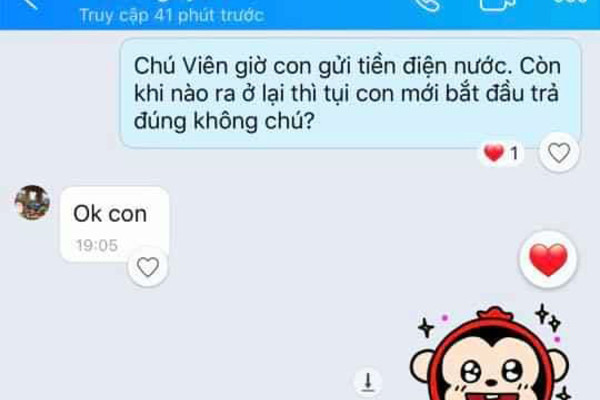 Một sinh viên thuê trọ được miễn tiền phòng chỉ đóng tiền điện nước trong mùa dịch COVID-19.