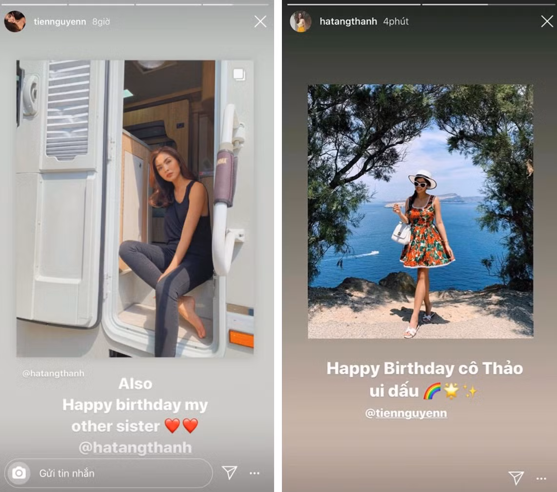 Khi chụp ảnh trong cùng một không gian, hai chị em đều tạo dáng tương tự nhau, cách phối trang phục cũng tương đồng.