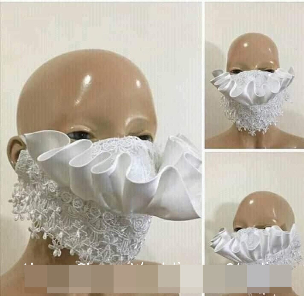 Trên mạng xã hội đã chia sẻ nhiều thiết kế khẩu trang cô dâu vô cùng đẹp mắt, độc đáo với nhiều chi tiết cầu kỳ, tỉ mỉ. Những chiếc khẩu trang này hứa hẹn sẽ là vật dụng được nhiều cô dâu lựa chọn cho đám cưới vào mùa dịch.