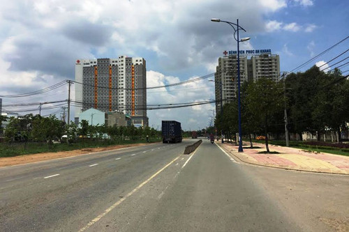 Tuyến đường Đồng Văn Cống, quận 2, nơi tên Thanh giả danh CSHS cướp tài sản du khách nước ngoài.