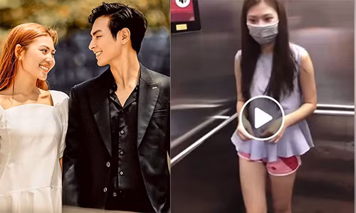 Chong len tieng khi Chung Huyen Thanh bi chi trich dung chan bam thang may