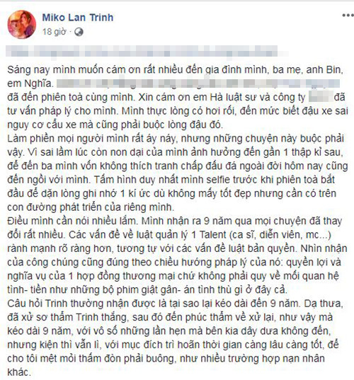 Miko Lan Trinh len tieng ly do tranh chap voi ong bau cu keo dai 9 nam-Hinh-2