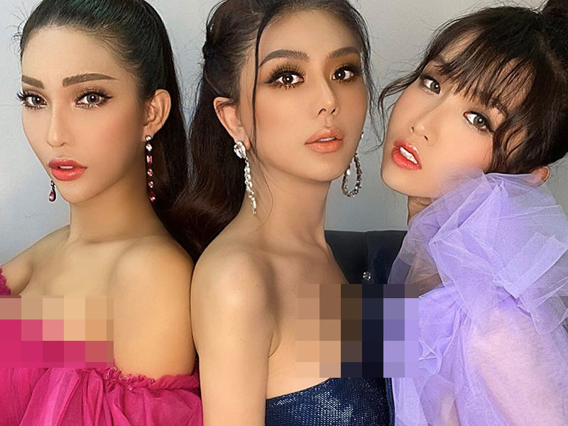 Lâm Khánh Chi tự tin đọ sắc bên đàn em chuyển giới Nhật Hà (ngoài cùng bên phải).