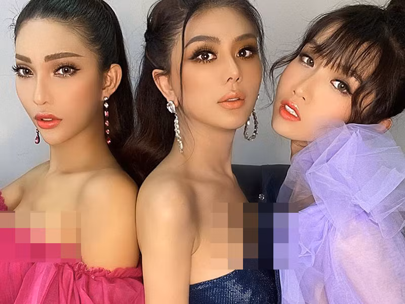 Lâm Khánh Chi tự tin đọ sắc bên đàn em chuyển giới Nhật Hà (ngoài cùng bên phải).