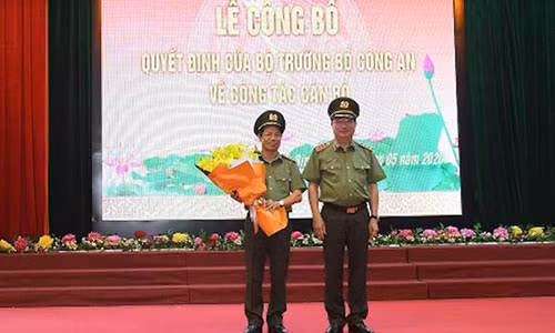 Giam doc Cong an Hoa Binh lam Pho Chanh Thanh tra Bo Cong an