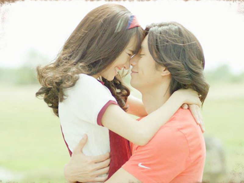 Khi đóng "Ngày ấy mình đã yêu" với Nhan Phúc Vinh, Nhã Phương đang hẹn hò Trường Giang. Ảnh: VTV