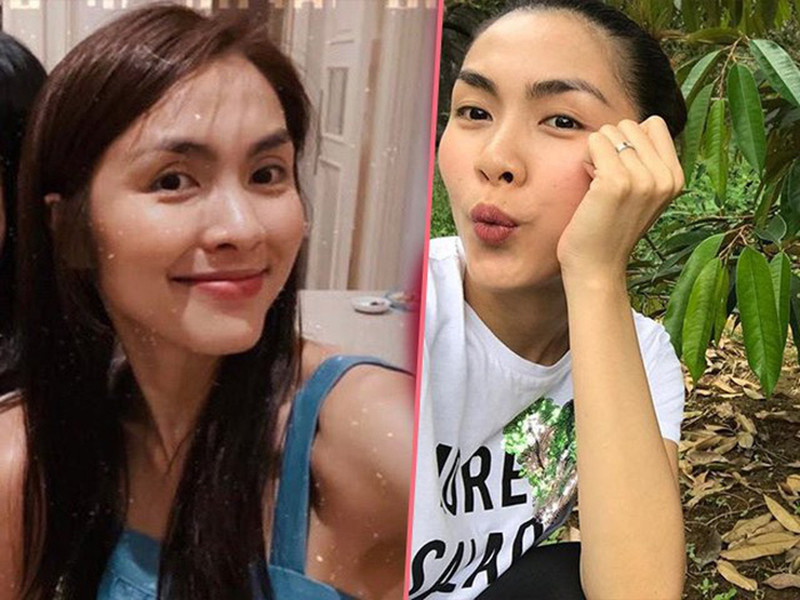 "Mấy năm nay tự tay chăm hai đứa con nhỏ nên cứ lâu lâu đầy đặn xíu, thì chỉ cần qua 1 cơn cảm sốt của hai đứa nhỏ là em ấy lại khô queo lại như thường", Quang Tuyến chia sẻ.