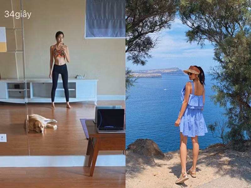 Cô nhiều lần để lộ vóc dáng gầy gò, thiếu sức sống.