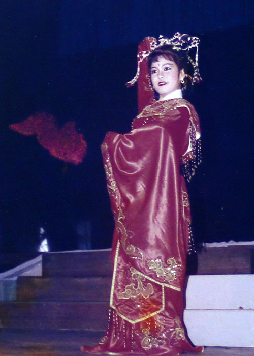 Năm 2005, Việt Hương đoạt giải Mai vàng cho diễn viên chính kịch với vở “Sự cám dỗ dịu dàng”. Ngoài diễn hài, đóng kịch, cô còn tham gia lĩnh vực sân khấu cải lương trong những vở “Hoa đồng cỏ nội”, “Chiếc áo Thiên Nga”, “Thúy Kiều”. Ảnh: Vietnamnet