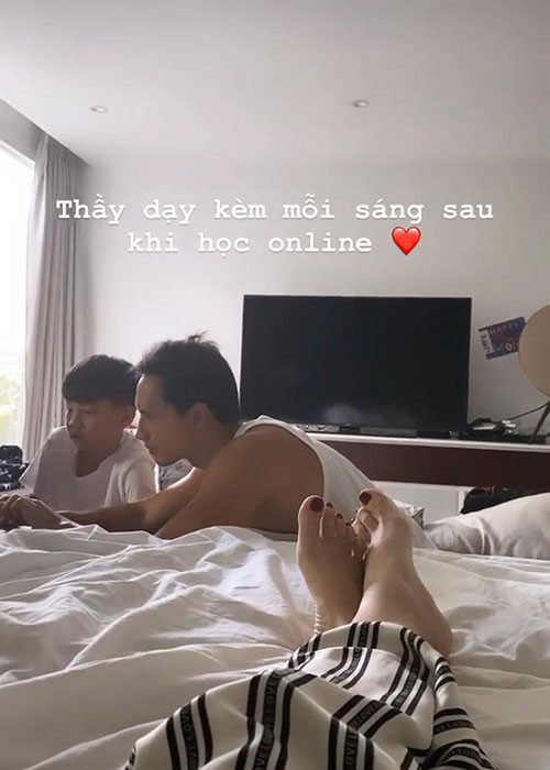 Kim Lý cũng hết lòng chăm sóc bé Subeo. Trong một đêm nhạc của Hồ Ngọc Hà, Kim Lý giúp bạn gái trông nom cậu con trai. Nam diễn viên nắm tay bé Subeo không rời từ hậu trường ra sân khấu và liên tục để mắt đến bé Subeo lúc cả hai ngồi xem Hồ Ngọc Hà biểu diễn. Trong đợt dịch vừa qua, Kim Lý còn dành thời gian dạy Subeo học.