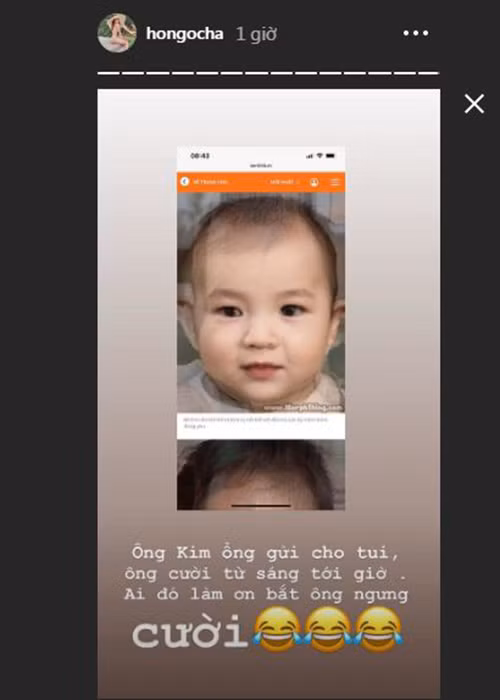 Đáng chú ý, mới đây, Kim Lý gửi bạn gái loạt ảnh về gương mặt em bé được cư dân mạng dự đoán.