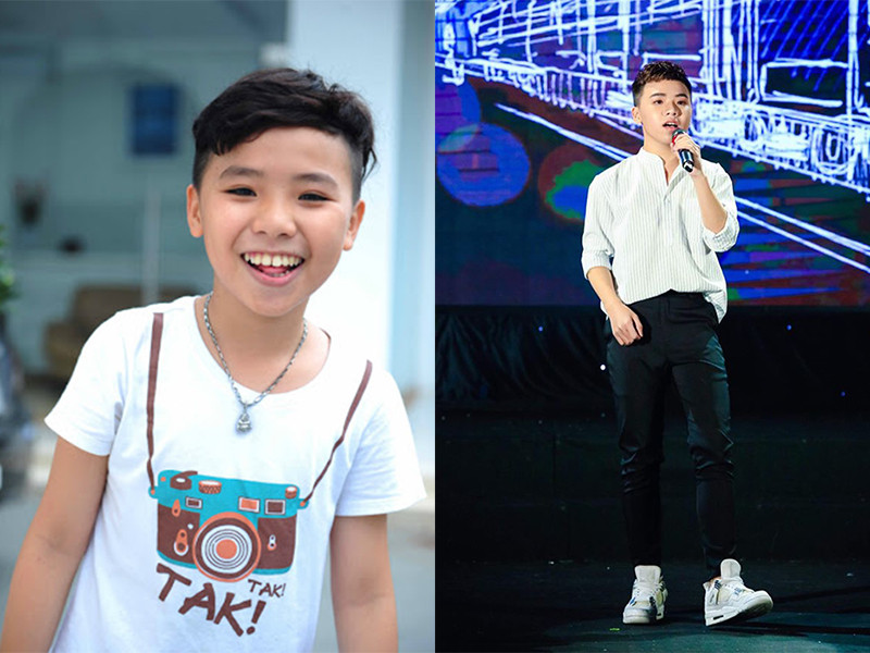 Bước ra từ cuộc thi Giọng hát Việt nhí 2015 với danh hiệu á quân, Nguyễn Công Quốc ngày càng chững chạc. Ảnh: Đất Việt