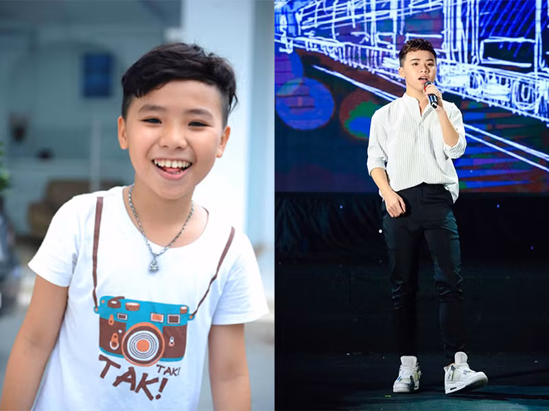 Bước ra từ cuộc thi Giọng hát Việt nhí 2015 với danh hiệu á quân, Nguyễn Công Quốc ngày càng chững chạc. Ảnh: Đất Việt
