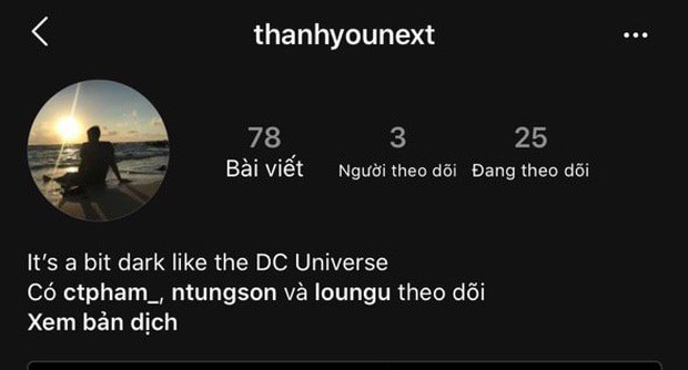 Cụ thể, vlogger Huyme có một tài khoản Instagram phụ, để chế độ riêng tư. Trước đây, có 11 người thân thiết được Huyme cho phép theo dõi tài khoản này, trong đó có bạn gái Hàn Hằng. Tuy nhiên, thời điểm hiện tại, tài khoản phụ của chàng Vlogger chỉ có vỏn vẹn 3 người theo dõi là em gái Trang Lou, em rể Tùng Sơn và tài khoản chính của Huyme mà thôi.