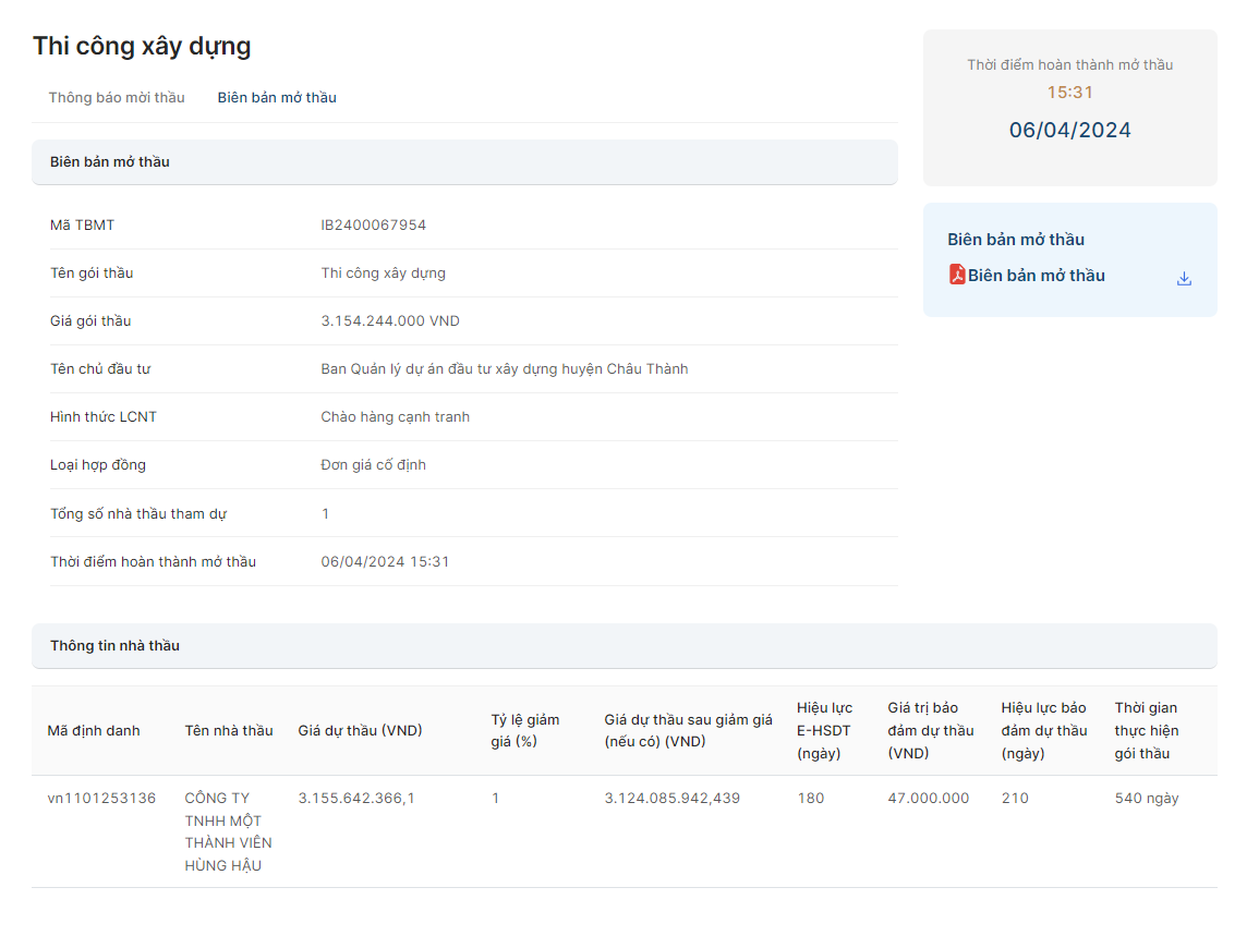 Long An: Hung Hau co trung goi thau xay dung Truong Tran Van Ngan?