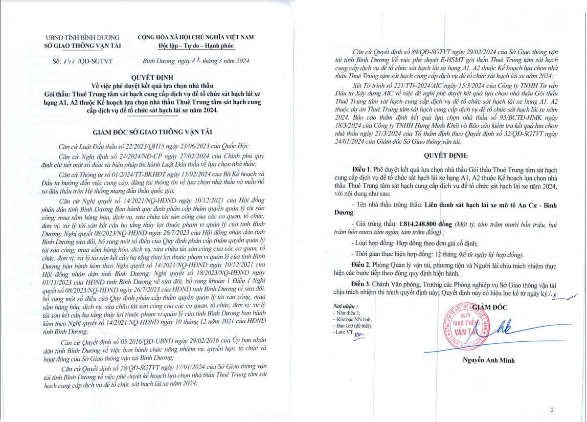 Gói thầu thuê trung tâm sát hạch của Sở GTVT Bình Dương đã có chủ - Hình 2 Goi thau thue trung tam sat hach cua So GTVT Binh Duong da co chu-Hinh-2