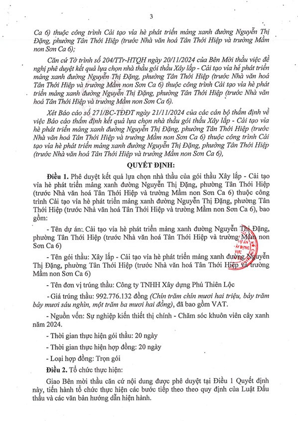 TP HCM: Công ty Phú Thiên Lộc trúng 32 gói thầu tại Quận 12 - Hình 3 TP HCM: Cong ty Phu Thien Loc trung 32 goi thau tai Quan 12-Hinh-3