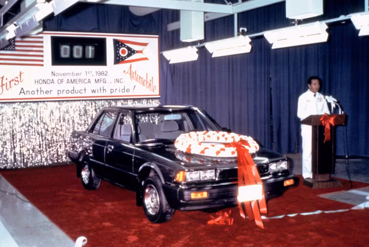 Vào năm 1982 với thế hệ thứ 2, Accord đã trở thành mẫu xe đầu tiên của Nhật Bản được sản xuất tại Mỹ. Cụ thể hơn, chiếc xe được sản xuất tại nhà máy Honda ở Marysville, Ohio - nơi những chiếc xe Honda vẫn tiếp tục ra đời cho tới ngày nay. Theo Honda, trong 12,7 triệu chiếc Accord được bán 40 năm qua, có 10.5 triệu chiếc "ra lò" từ nhà máy ở Mỹ.