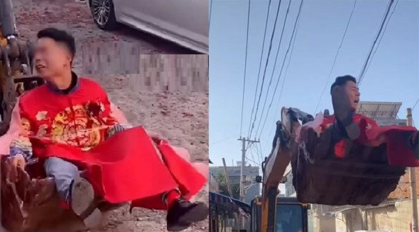 Chu re so xanh mat vi bi troi chat, du dua tren may xuc