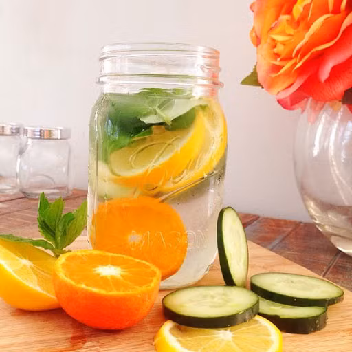 Nước detox bưởi, cam và dưa leo chắc chắn sẽ là thức uống bạn không thể bỏ qua hè này. Ảnh: googleusercontent.