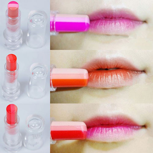 Son gộp màu. Bắt nguồn từ mốt to son ombre, các nhà sản xuất phát minh ra sản phẩm son gộp màu để giúp phái nữ rút gọn thời gian trang điểm. Những cây son này có 2 - 3 lớp màu đi từ đậm đến nhạt, chỉ cần một lần tô sẽ giúp làn môi có lớp son ombre đồng đều, đẹp mắt.