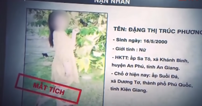 Qua đó, Cơ quan điều tra đã bước đầu xác định được, nạn nhân là chị Đặng Thị Trúc Phương (SN 2000, quê ở An Giang, tạm trú xã Dương Tơ, TP Phú Quốc). Sau khi xác định được danh tính nạn nhân, hành trình phá án coi như đã đi được đoạn khá dài nhưng phía trước còn rất khó khăn đang chờ các cán bộ điều tra.